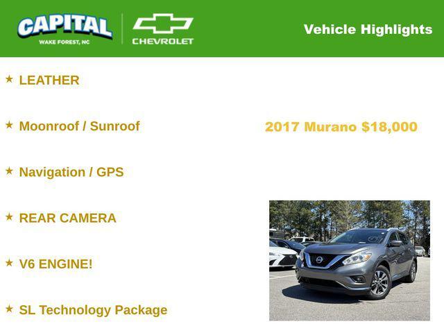 used 2017 Nissan Murano car, priced at $18,000