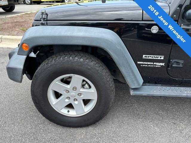 used 2018 Jeep Wrangler JK Unlimited car, priced at $24,000