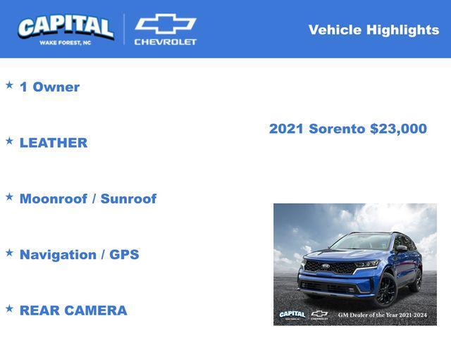 used 2021 Kia Sorento car, priced at $23,000