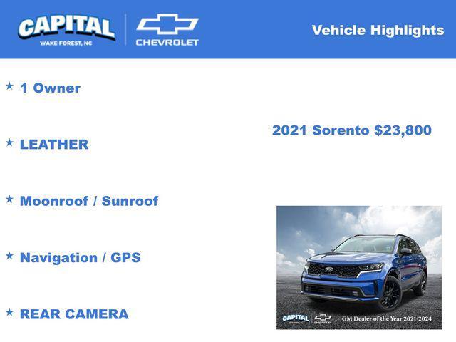 used 2021 Kia Sorento car, priced at $23,800
