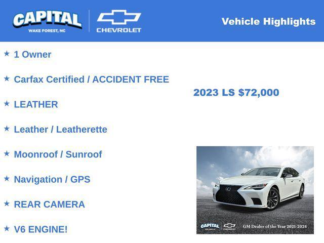 used 2023 Lexus LS 500 car, priced at $72,000