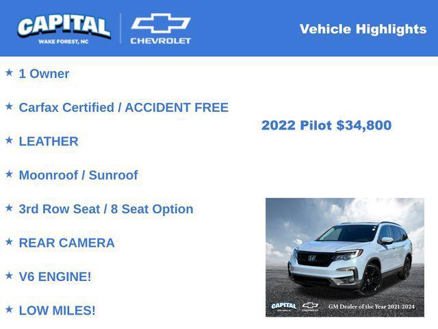 used 2022 Honda Pilot car, priced at $34,800