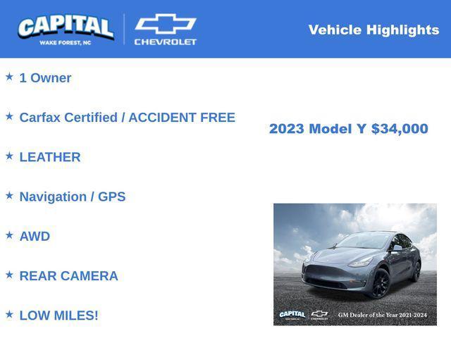 used 2023 Tesla Model Y car, priced at $34,000