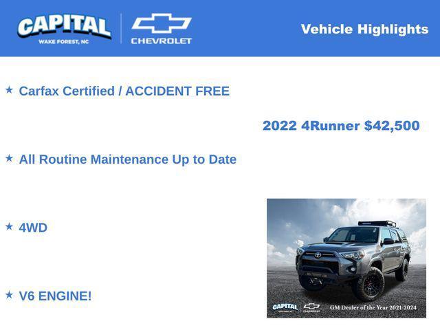 used 2022 Toyota 4Runner car, priced at $42,500