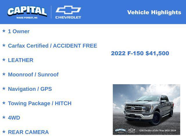 used 2022 Ford F-150 car, priced at $41,500