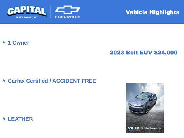 used 2023 Chevrolet Bolt EUV car, priced at $24,000