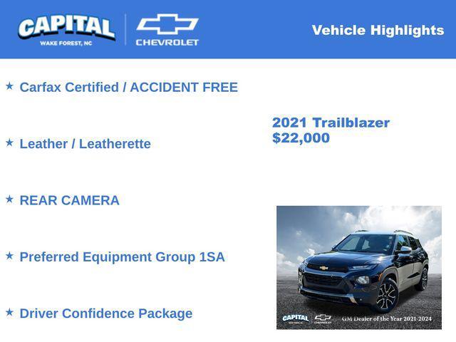 used 2021 Chevrolet TrailBlazer car, priced at $22,000