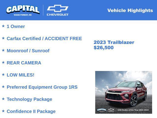 used 2023 Chevrolet TrailBlazer car, priced at $26,500