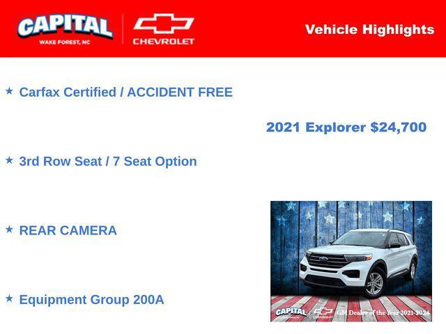 used 2021 Ford Explorer car, priced at $24,700
