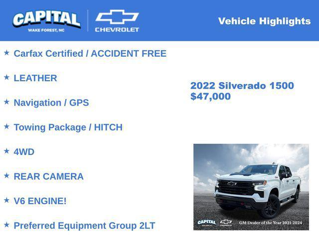 used 2022 Chevrolet Silverado 1500 car, priced at $47,000