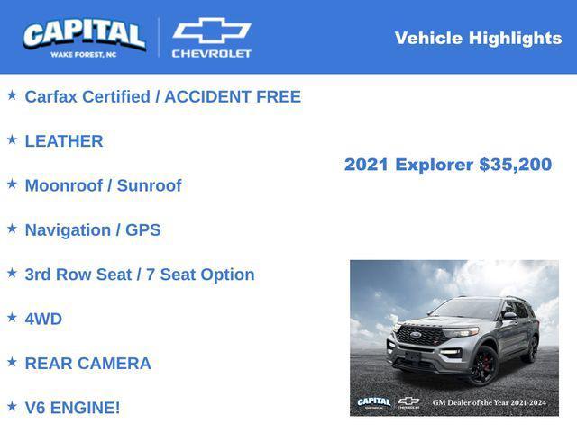used 2021 Ford Explorer car, priced at $35,200