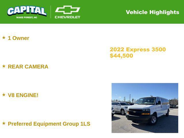 used 2022 Chevrolet Express 3500 car, priced at $44,500