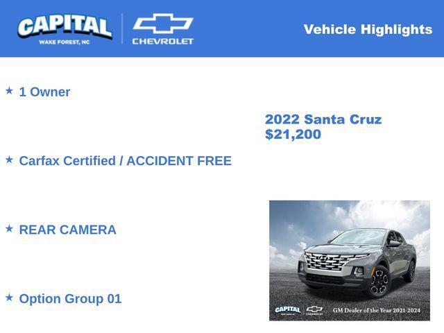used 2022 Hyundai SANTA CRUZ car, priced at $21,200