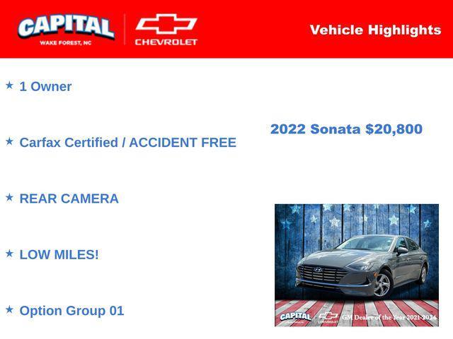 used 2022 Hyundai Sonata car, priced at $20,800