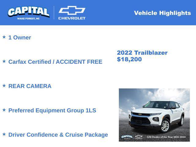 used 2022 Chevrolet TrailBlazer car, priced at $18,200