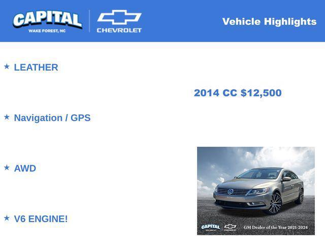 used 2014 Volkswagen CC car, priced at $12,500