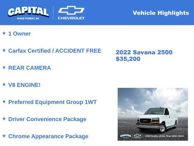 used 2022 GMC Savana 2500 car, priced at $35,200