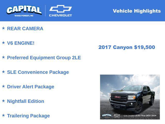 used 2017 GMC Canyon car, priced at $19,500