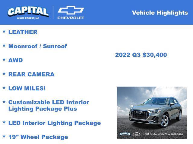 used 2022 Audi Q3 car, priced at $30,400