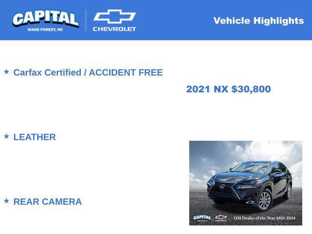 used 2021 Lexus NX 300 car, priced at $30,800