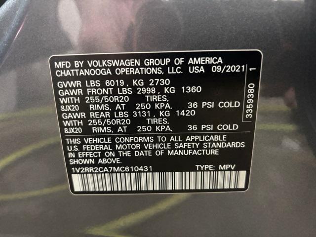 used 2021 Volkswagen Atlas car, priced at $25,264