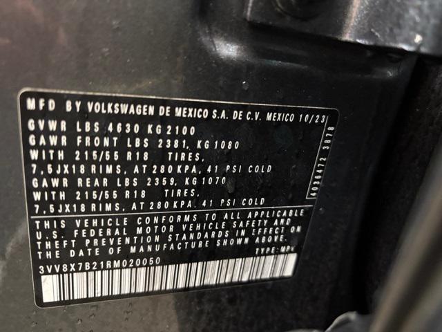 used 2024 Volkswagen Taos car, priced at $22,781