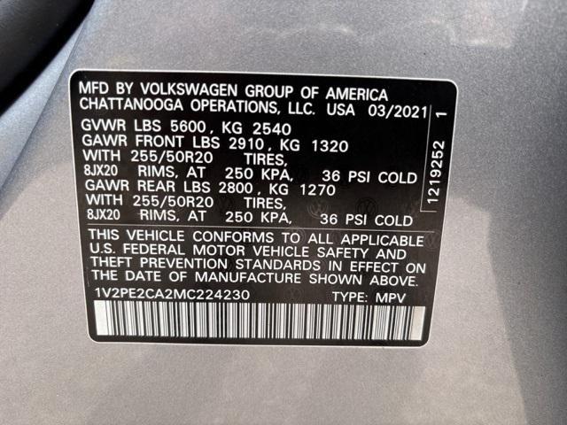 used 2021 Volkswagen Atlas Cross Sport car, priced at $24,994