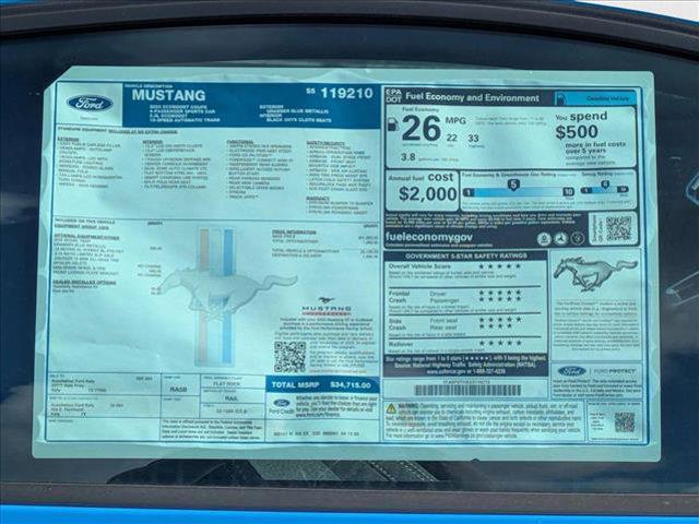 new 2025 Ford Mustang car, priced at $32,700