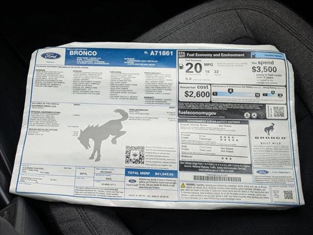 new 2025 Ford Bronco car, priced at $41,079