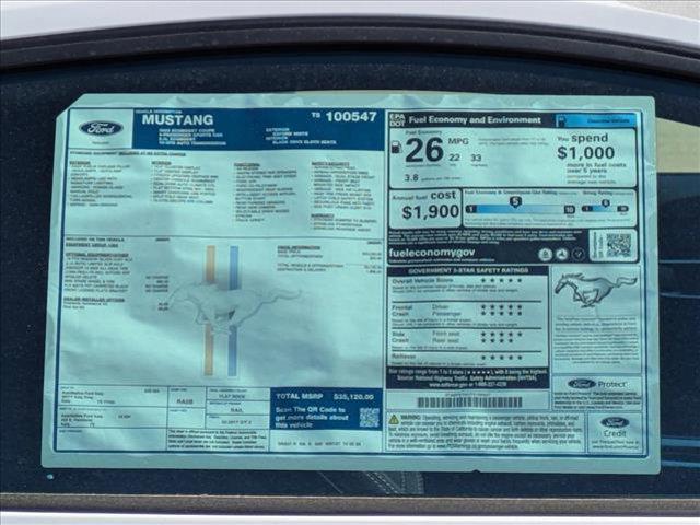 new 2026 Ford Mustang car, priced at $33,995