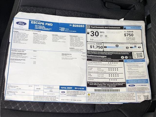 new 2025 Ford Escape car, priced at $22,777