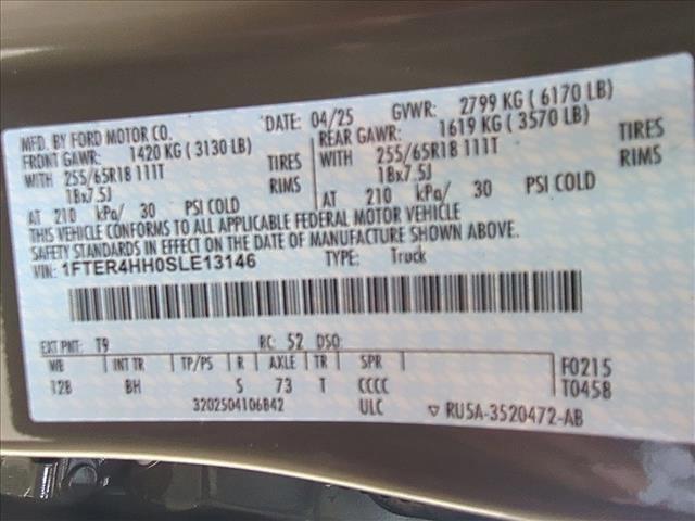 new 2025 Ford Ranger car, priced at $39,592