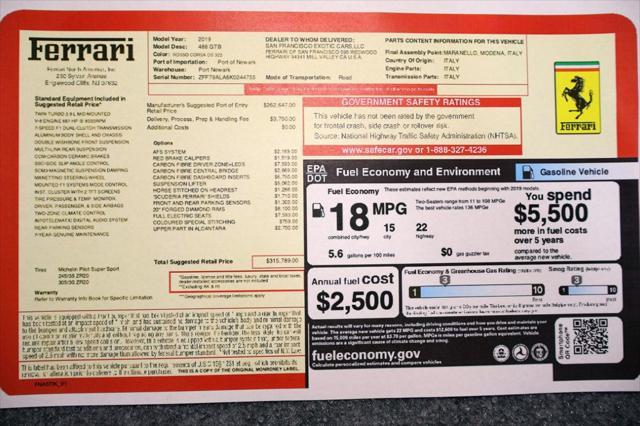 used 2019 Ferrari 488 GTB car