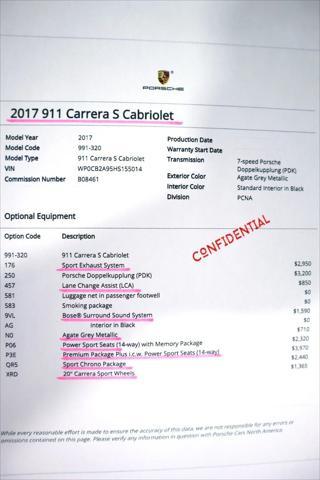 used 2017 Porsche 911 car, priced at $109,500