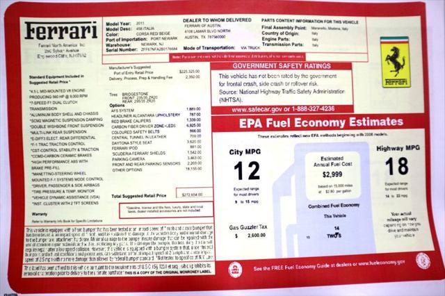 used 2011 Ferrari 458 Italia car, priced at $245,500