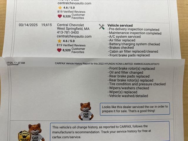 used 2022 Hyundai Kona car, priced at $25,995