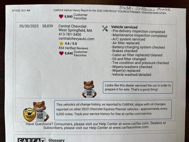 used 2022 Chevrolet Equinox car, priced at $26,995