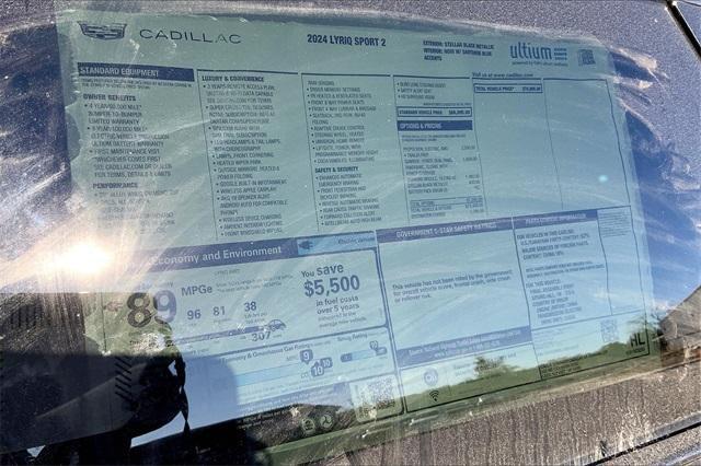new 2024 Cadillac LYRIQ car, priced at $74,695