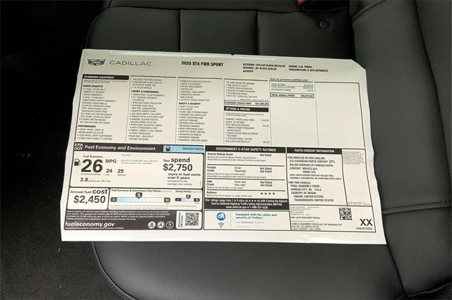 new 2025 Cadillac XT4 car, priced at $45,065