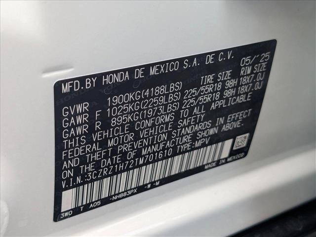 new 2026 Honda HR-V car, priced at $30,681