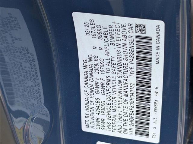 new 2025 Honda Civic Hybrid car, priced at $31,777