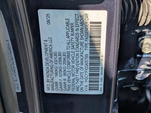 new 2025 Honda Accord car, priced at $30,492