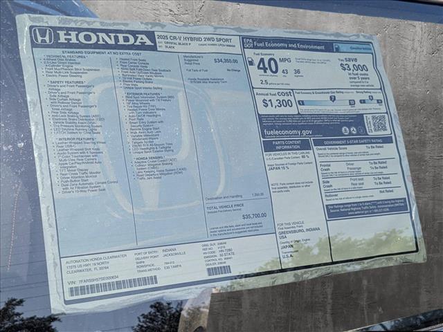 used 2025 Honda CR-V Hybrid car, priced at $32,495