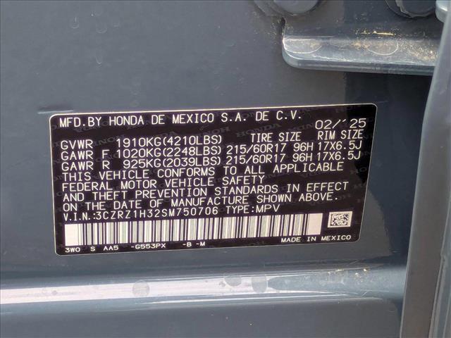 new 2025 Honda HR-V car, priced at $26,162