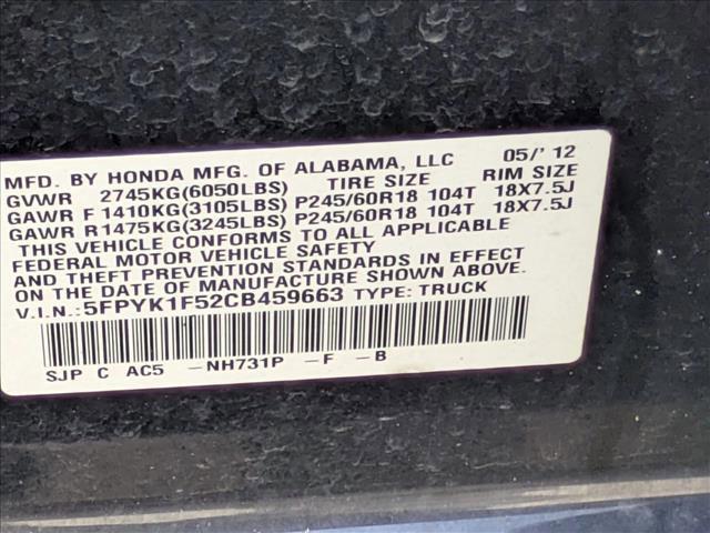 used 2012 Honda Ridgeline car, priced at $19,991