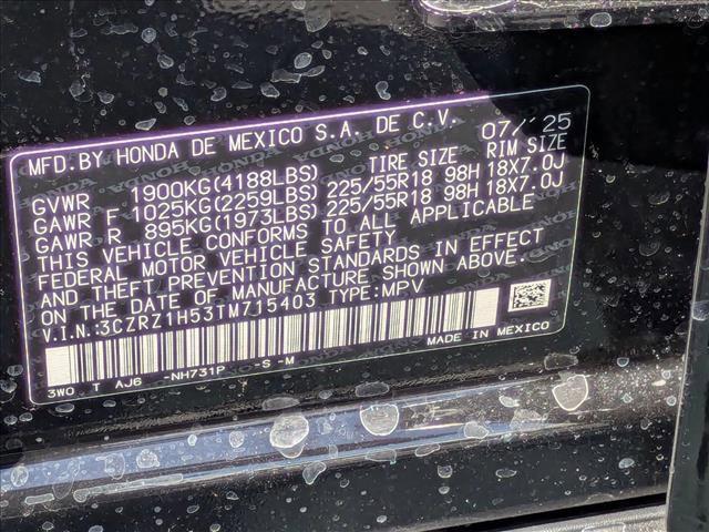 new 2026 Honda HR-V car, priced at $28,279