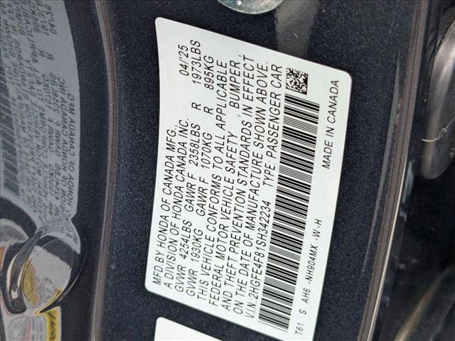 new 2025 Honda Civic Hybrid car, priced at $28,946