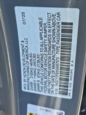 new 2025 Honda Accord Hybrid car, priced at $38,325