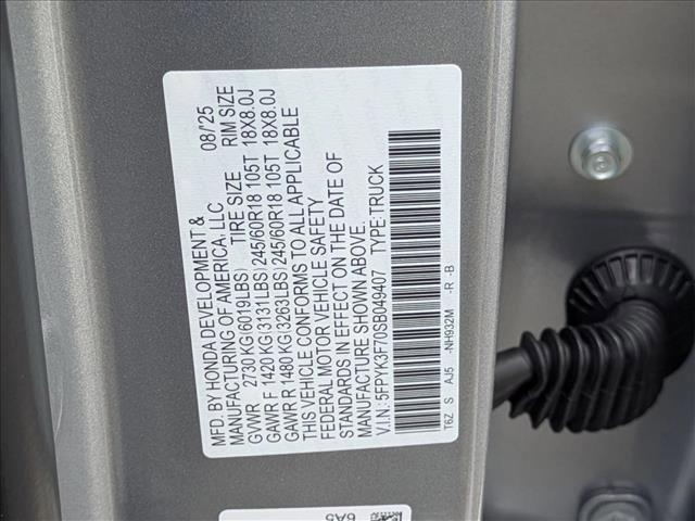 new 2025 Honda Ridgeline car, priced at $45,799