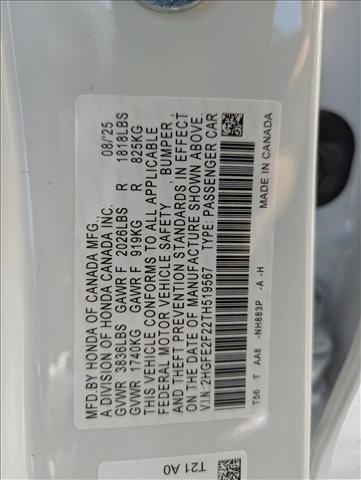 new 2026 Honda Civic car, priced at $25,344